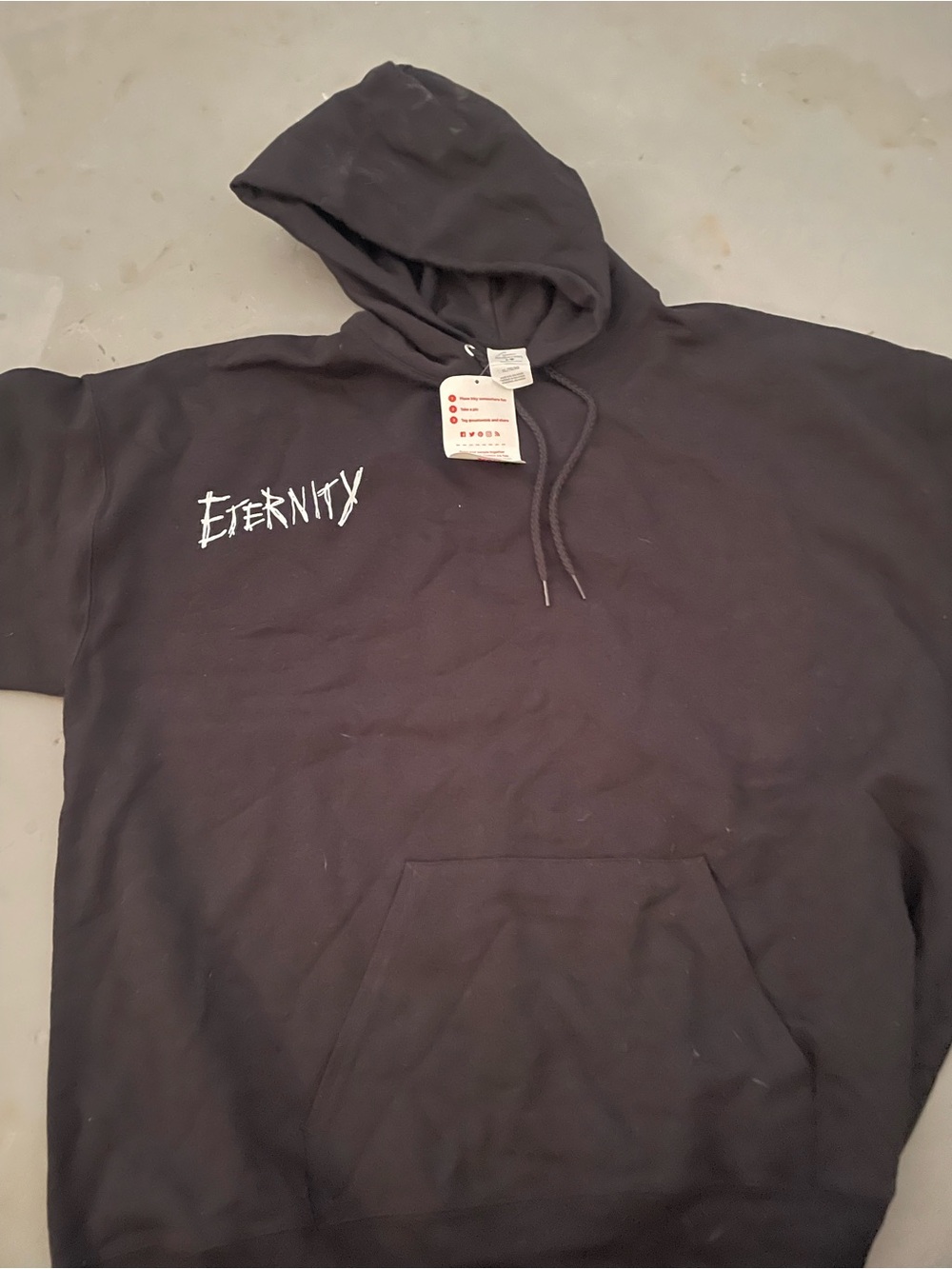 Eternity Graphic Black Hooded Sweatshirt